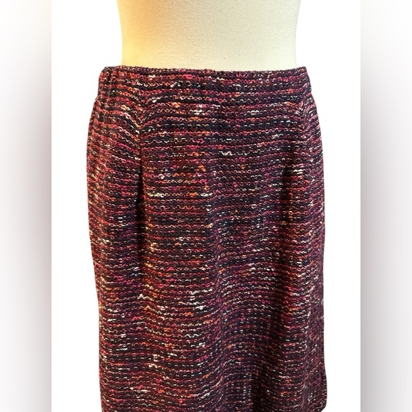 J. Jill Burgundy and Multicolor Knit Skirt - Picture 5 of 7